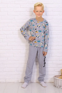 Пижама с брюками Сонный мишка меланж
