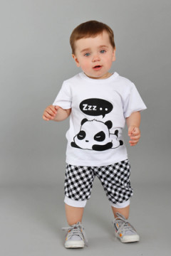 Детский костюм с шортами Панда