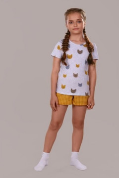 Пижама с шортами Кошки арт. ПД-009-024